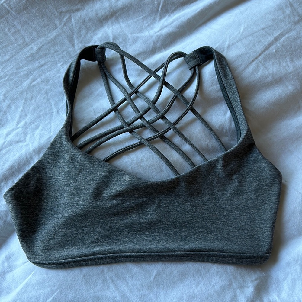 Grey Lululemon Free To Be Sport bra